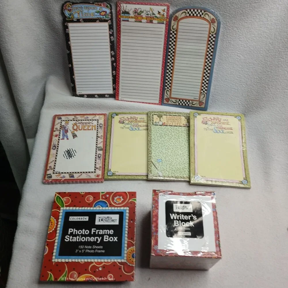 9 Piece Lot of Mary Englebreit Lot of Stationary ColorBok Vintage Y2K #1